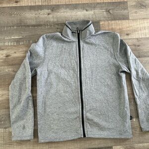 Hugo Boss Light Gray Full Zip Up Sweater